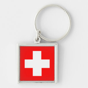 Flagge von der Schweiz Schlüsselanhänger