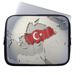 Flagge von der Türkei Laptopschutzhülle