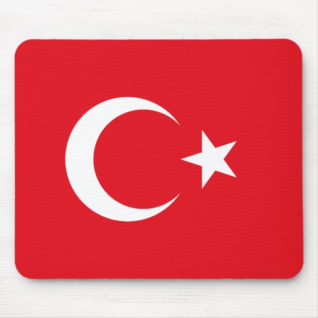 Flagge von der Türkei Mousepad (Vorne)