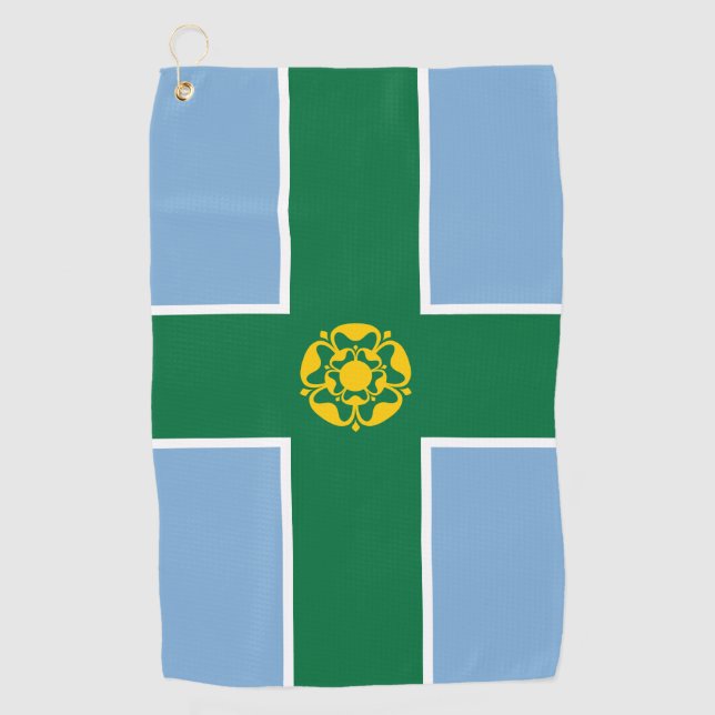 Flagge von Derbyshire  Golfhandtuch (Vorderseite)