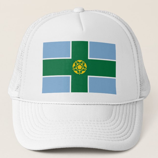 Flagge von Derbyshire Hat Truckerkappe (Vorderseite)