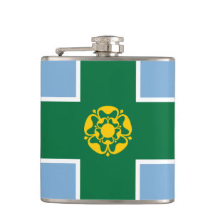 Flagge von Derbyshire Hip Flask Flachmann