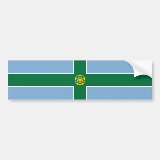 Flagge von Derbyshire (Landkreis von England, UK) Autoaufkleber (Vorne)