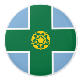 Flagge von Derbyshire (Landkreis von England, UK) Keramikknauf