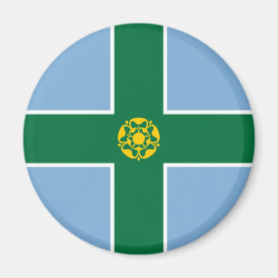 Flagge von Derbyshire (Landkreis von England, UK) Magnet