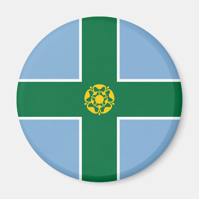 Flagge von Derbyshire (Landkreis von England, UK) Magnet (Vorne)