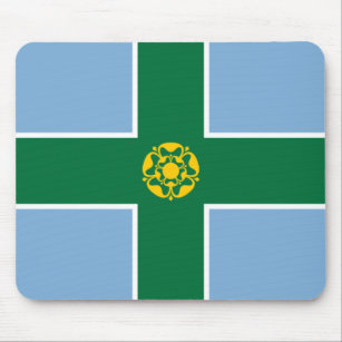 Flagge von Derbyshire (Landkreis von England, UK) Mousepad