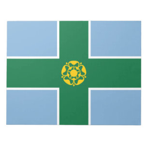 Flagge von Derbyshire (Landkreis von England, UK) Notizblock