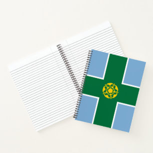 Flagge von Derbyshire (Landkreis von England, UK) Notizbuch