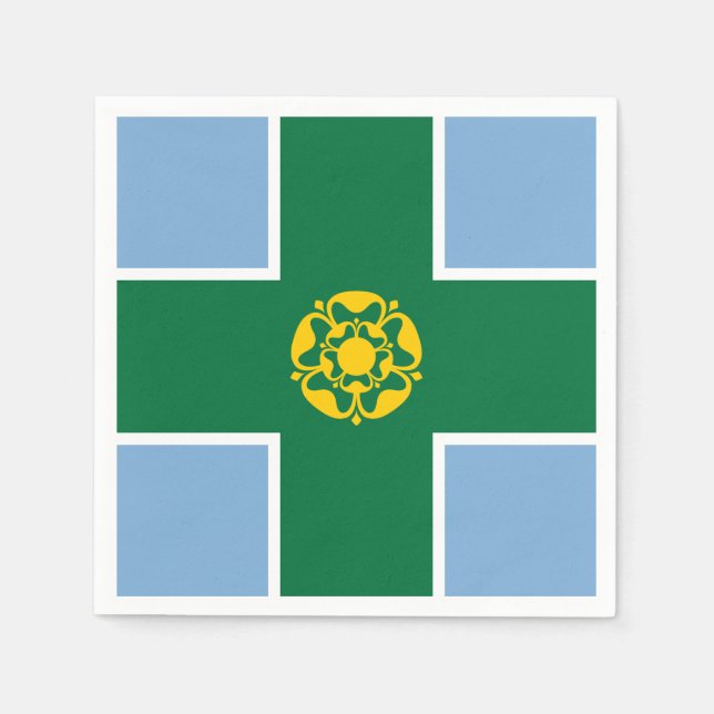 Flagge von Derbyshire-Papier-Servietten Serviette (Vorderseite)