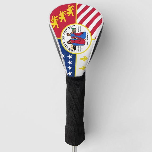 Flagge von Detroit, Michigan Golf Headcover (Vorderseite)