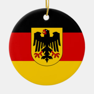 Flagge von Deutschland - Bundesdienstflagge Keramik Ornament