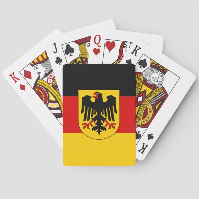 Flagge von Deutschland - Bundesdienstflagge Spielkarten (Rückseite)