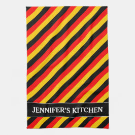 Flagge von Deutschland inspirierte farbiges Geschirrtuch