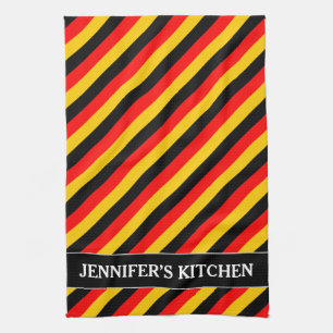 Flagge von Deutschland inspirierte farbiges Geschirrtuch