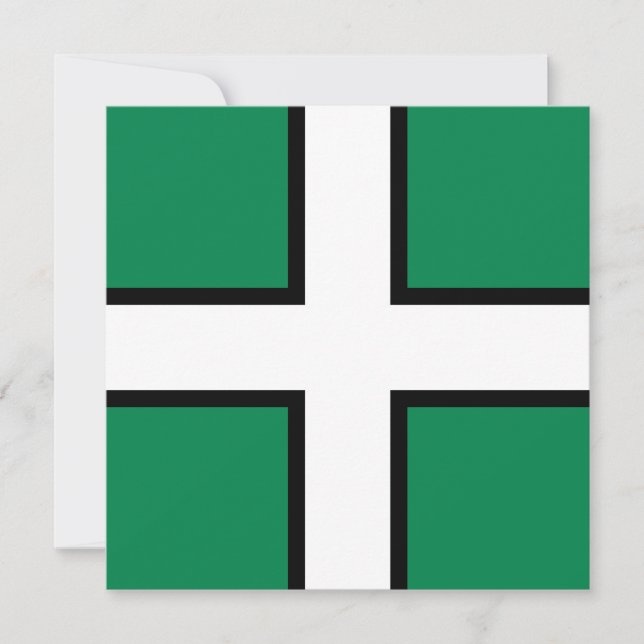 Flagge von Devon (Landkreis des Vereinigten Königr Karte (Vorderseite)