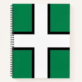 Flagge von Devon (Landkreis des Vereinigten Königr Notizbuch
