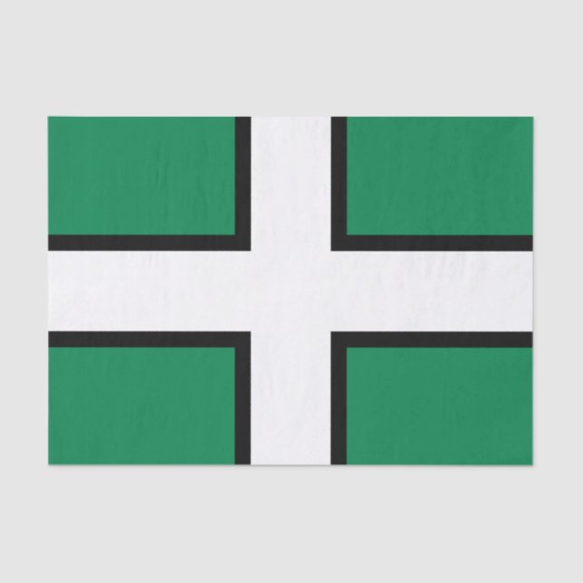 Flagge von Devon (Landkreis des Vereinigten Königr Seidenpapier (Vorderseite)