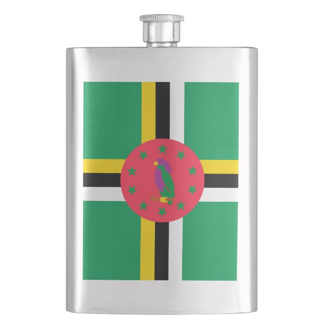Flagge von Dominica Flachmann (Vorderseite)