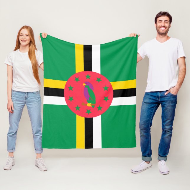 Flagge von Dominica Fleecedecke (Beispiel)