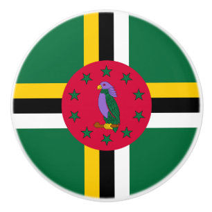 Flagge von Dominica Keramikknauf