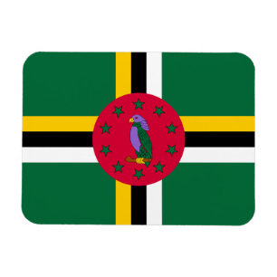 Flagge von Dominica Magnet
