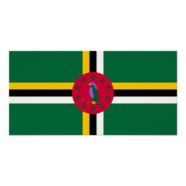Flagge von Dominica Poster (Vorderseite)