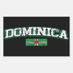 Flagge von Dominica Rechteckiger Aufkleber