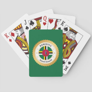 Flagge von Dominica Spielkarten