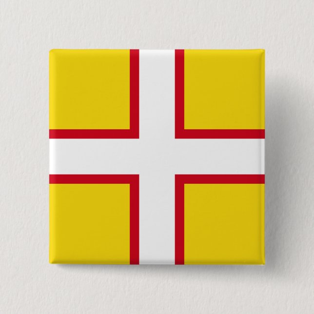 Flagge von Dorset (Landkreis des Vereinigten König Button (Vorderseite)