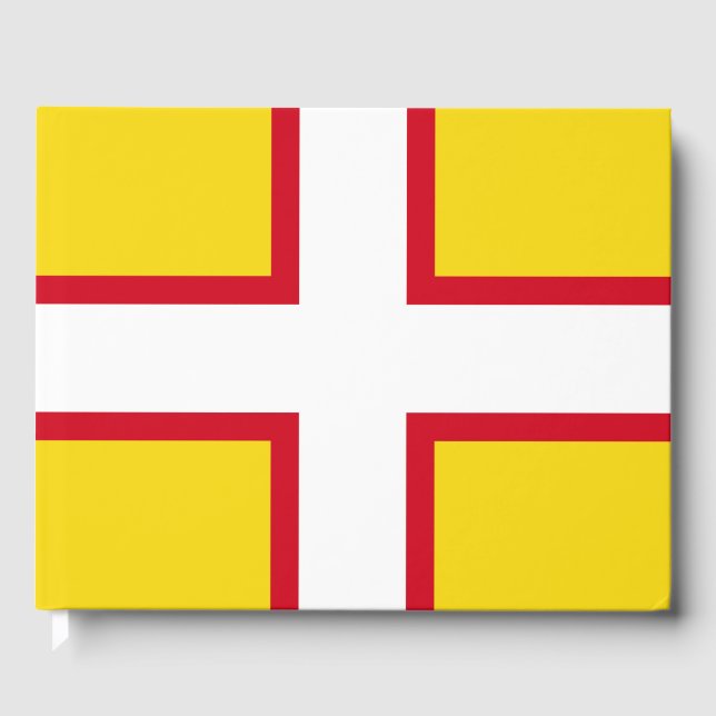 Flagge von Dorset (Landkreis des Vereinigten König Gästebuch (Vorderseite)