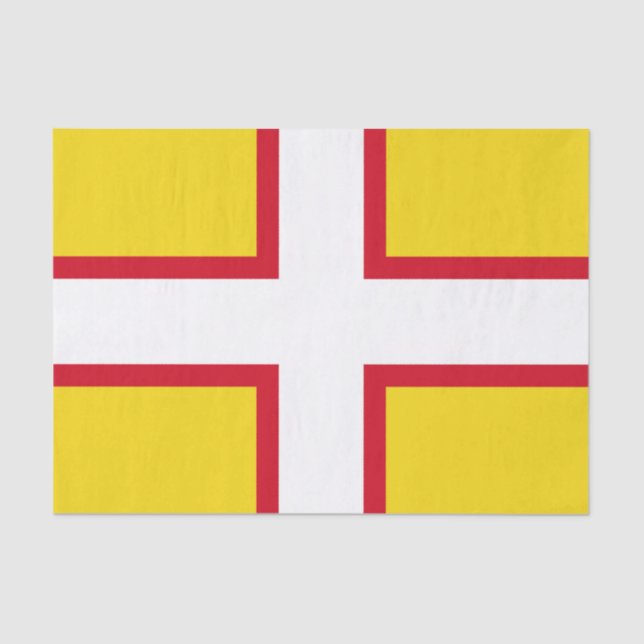 Flagge von Dorset (Landkreis des Vereinigten König Seidenpapier (Vorderseite)