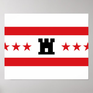 Flagge von Drenthe Poster
