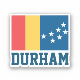 Flagge von Durham, North Carolina Aufkleber