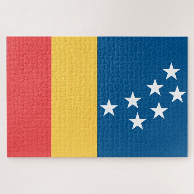 Flagge von Durham (North Carolina, USA) Puzzle (Horizontal)