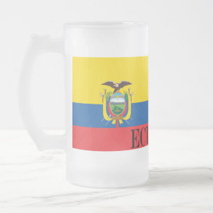 Flagge von Ecuador Mattglas Bierglas