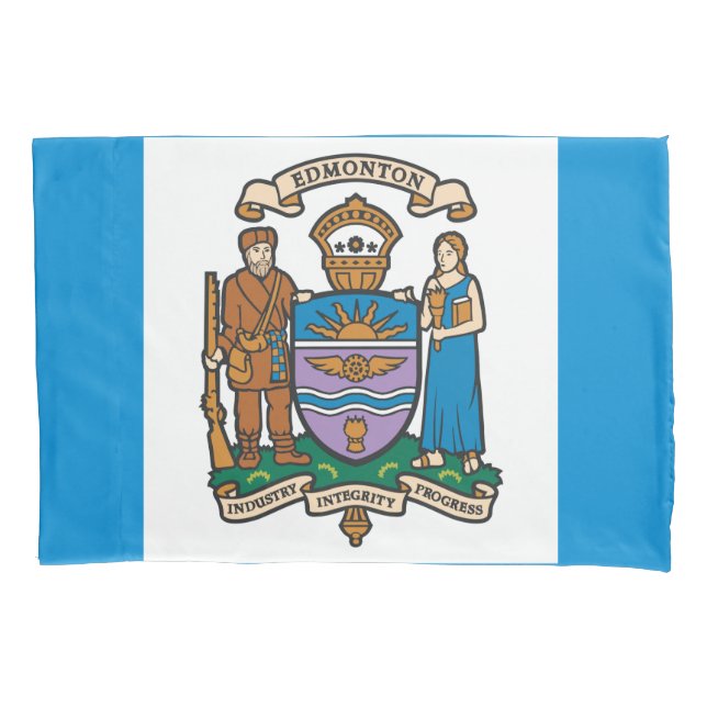 Flagge von Edmonton (Alberta, Kanada) Kissenbezug (Vorderseite-Links)