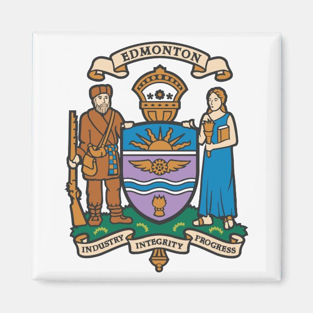 Flagge von Edmonton (Alberta, Kanada) Magnet (Vorne)