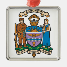 Flagge von Edmonton (Alberta, Kanada) Ornament Aus Metall