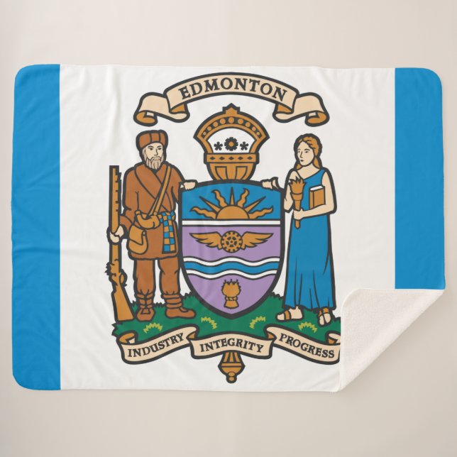 Flagge von Edmonton (Alberta, Kanada) Sherpadecke (Vorderseite (Horizontal))
