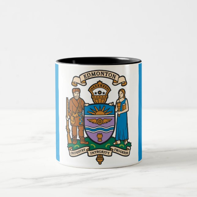 Flagge von Edmonton (Alberta, Kanada) Zweifarbige Tasse (Mittel)