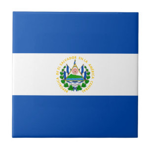 Flagge von El Salvador Fliese