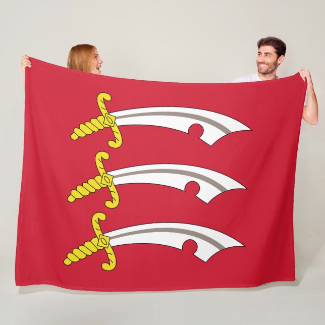 Flagge von Essex (englischer Landkreis) Fleecedecke (Beispiel)