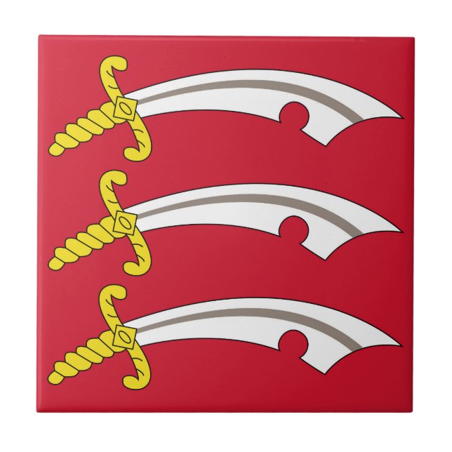 Flagge von Essex (Landkreis des Vereinigten Königr Fliese (Vorderseite)