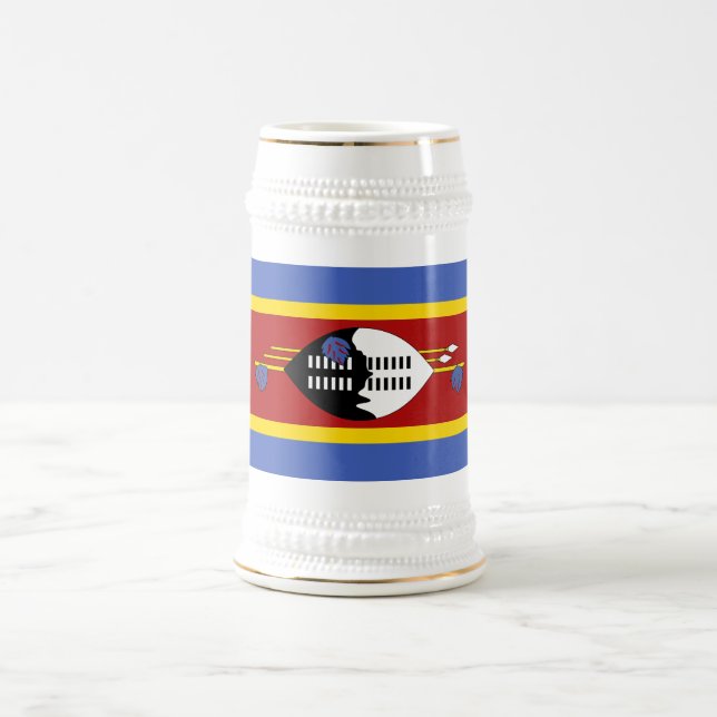 Flagge von Eswatini Bierglas (Mittel)