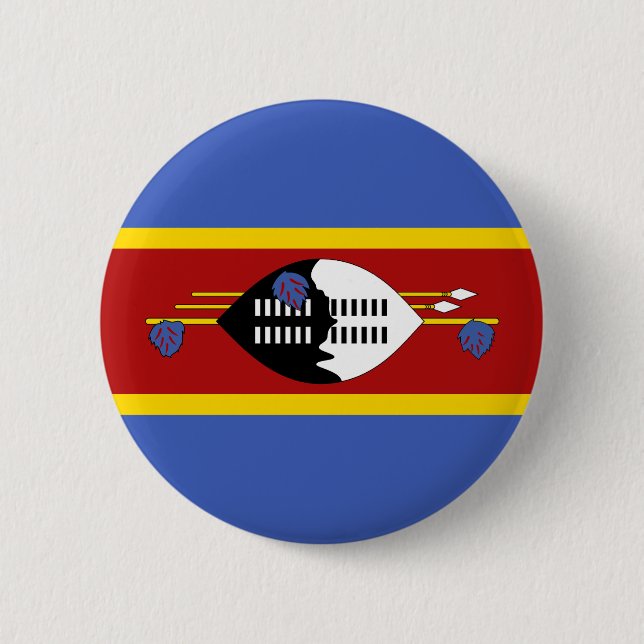 Flagge von Eswatini Button (Vorderseite)