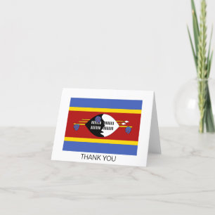 Flagge von Eswatini Dankeskarte