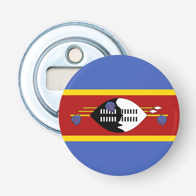 Flagge von Eswatini Flaschenöffner (Vorderseite)