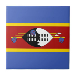 Flagge von Eswatini Fliese