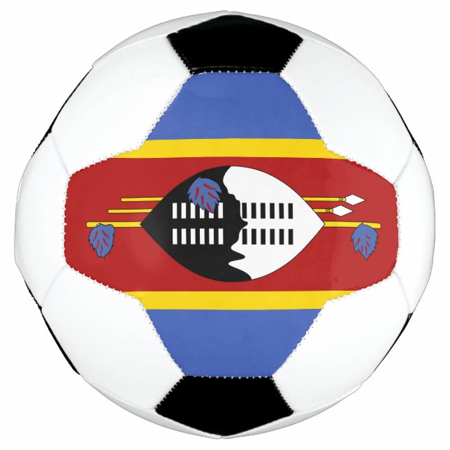 Flagge von Eswatini Fußball (Vorderseite)